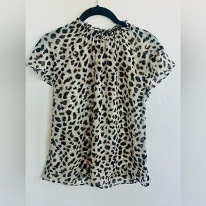 Express Leopard Print Blouse Size S